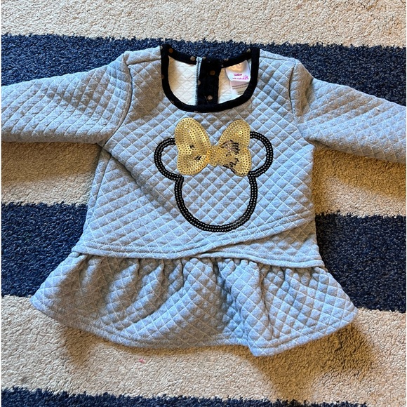 Minnie Mouse 3 Tops Shirt Dress 12-18 Months Girl H&M Disney Junior - Picture 2 of 7